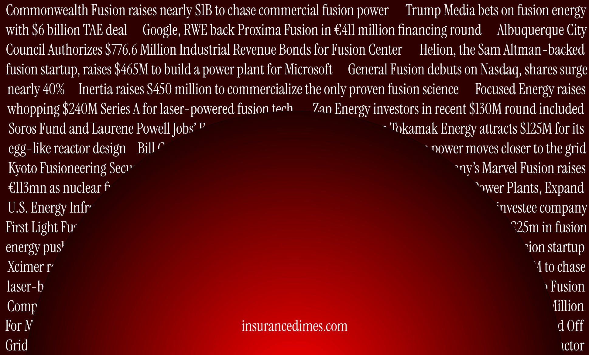 Every fusion startup that has raised over $100M